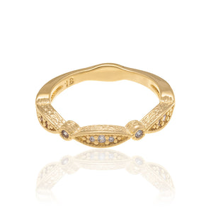 GOLD RING WITH ZIRCONIA