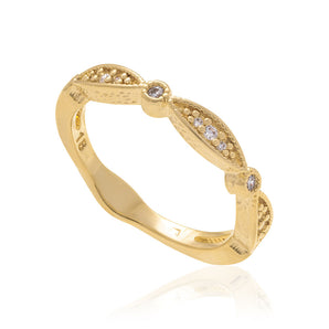GOLD RING WITH ZIRCONIA