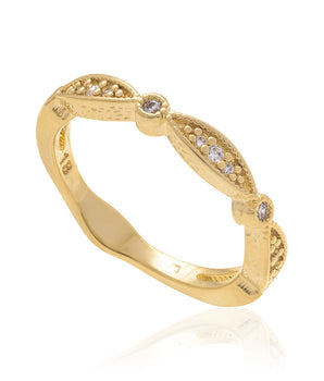 GOLD RING WITH ZIRCONIA