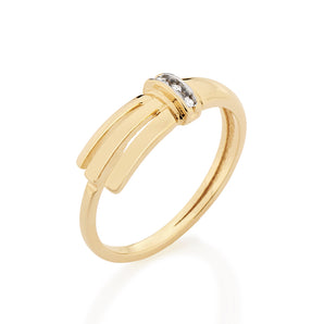 GOLD RING WITH ZIRCONIA