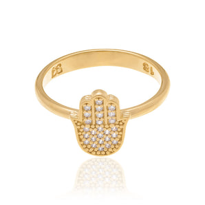 GOLD RING WITH ZIRCONIA