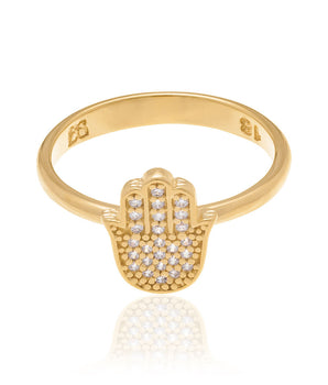 GOLD RING WITH ZIRCONIA