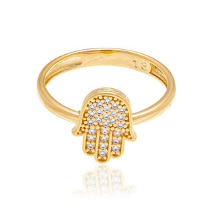 GOLD RING WITH ZIRCONIA