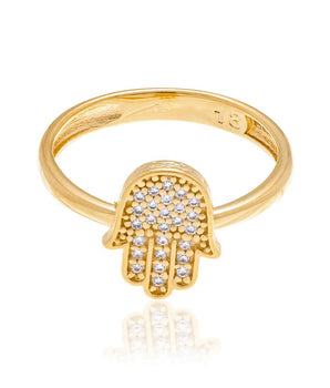 GOLD RING WITH ZIRCONIA