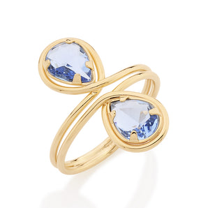 GOLD RING WITH CRYSTAL