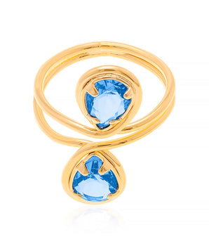 GOLD RING WITH CRYSTAL