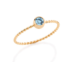 GOLD RING WITH CRYSTAL