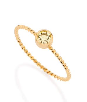 GOLD RING WITH CRYSTAL