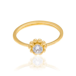 GOLD RING WITH ZIRCONIA