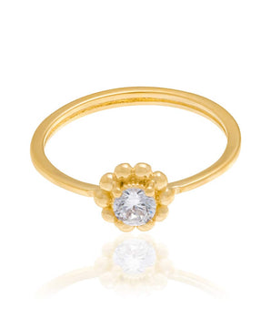 GOLD RING WITH ZIRCONIA