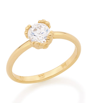 GOLD KID'S RING WITH CRYSTAL