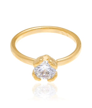 GOLD KID'S RING WITH CRYSTAL