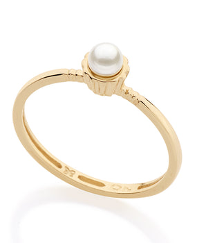GOLD KID'S RING WITH PEARL