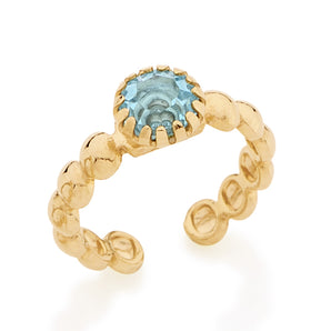 GOLD KID'S RING WITH CRYSTAL