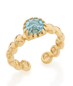 GOLD KID'S RING WITH CRYSTAL