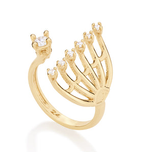 GOLD RING WITH ZIRCONIA