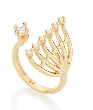 GOLD RING WITH ZIRCONIA