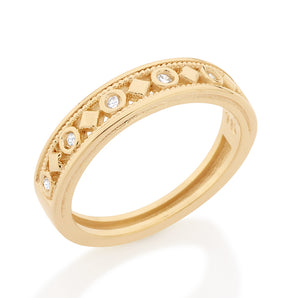 GOLD RING WITH ZIRCONIA