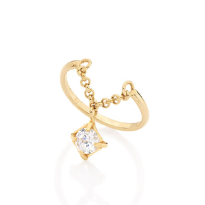 GOLD RING WITH ZIRCONIA