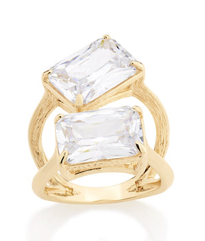 GOLD RING WITH ZIRCONIA