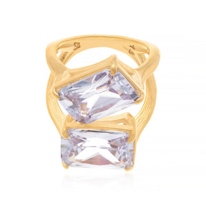 GOLD RING WITH ZIRCONIA