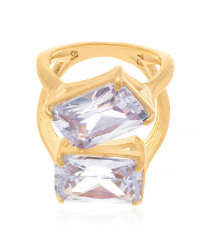 GOLD RING WITH ZIRCONIA