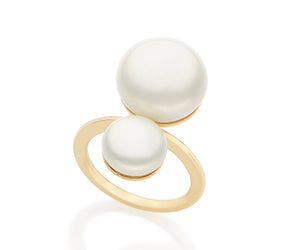 GOLD RING WITH PEARL