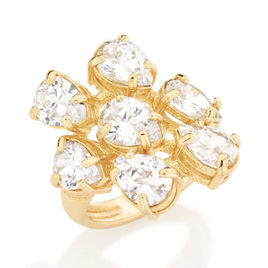 GOLD RING WITH ZIRCONIA