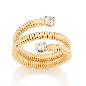 GOLD RING WITH ZIRCONIA