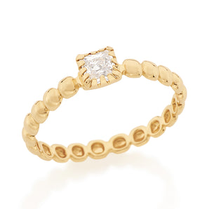 GOLD RING WITH ZIRCONIA