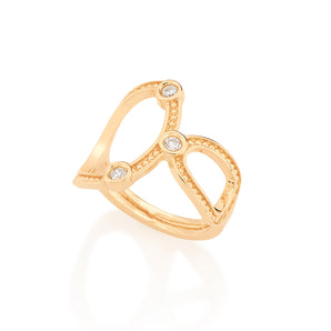 GOLD RING WITH ZIRCONIA