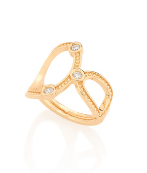 GOLD RING WITH ZIRCONIA
