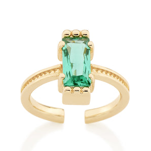 GOLD RING WITH CRYSTAL