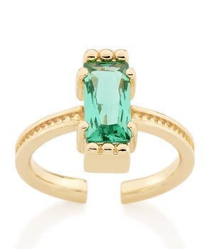 GOLD RING WITH CRYSTAL