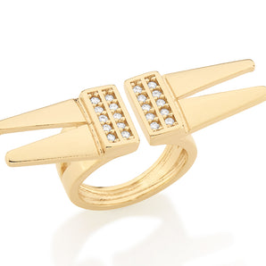 GOLD RING WITH ZIRCONIA
