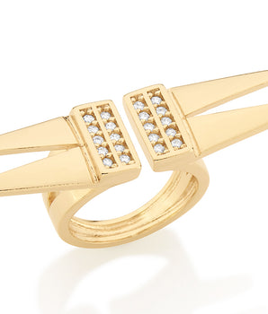 GOLD RING WITH ZIRCONIA