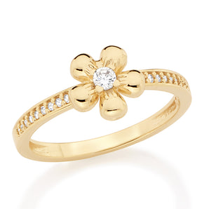 GOLD RING WITH ZIRCONIA