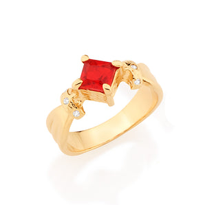 GOLD ADMINISTRATION STONE RING