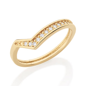 GOLD RING WITH ZIRCONIA