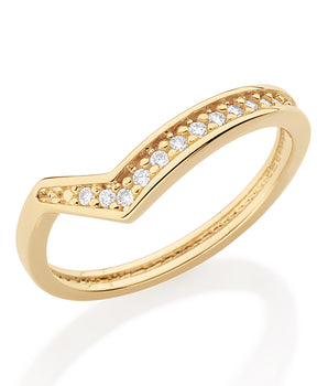 GOLD RING WITH ZIRCONIA