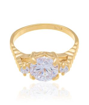 GOLD RING WITH ZIRCONIA
