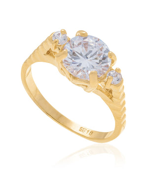 GOLD RING WITH ZIRCONIA