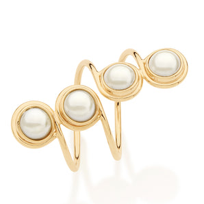 GOLD RING WITH PEARL