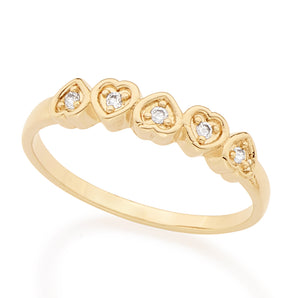 GOLD RING WITH ZIRCONIA