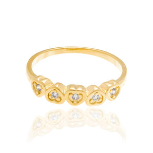 GOLD RING WITH ZIRCONIA