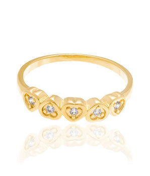 GOLD RING WITH ZIRCONIA