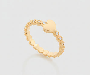 GOLD RING WITH ZIRCONIA