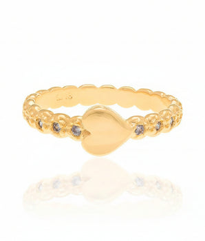 GOLD RING WITH ZIRCONIA