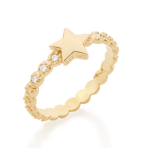 GOLD RING WITH ZIRCONIA