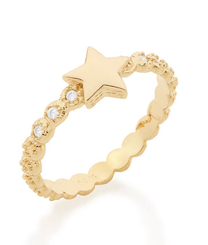 GOLD RING WITH ZIRCONIA